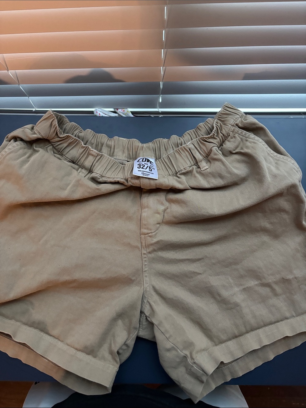 Cove Blend Tan Shorts with Elastic Waist